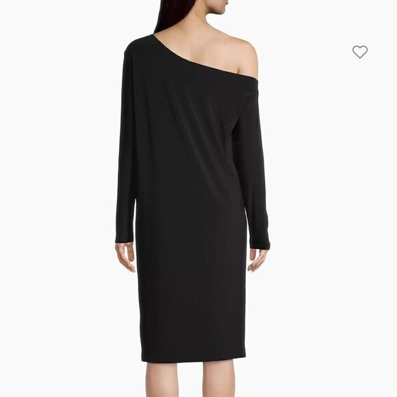 New  NORMA KAMALI Drop Shoulder Dress Black Small Revolve - Picture 5 of 13